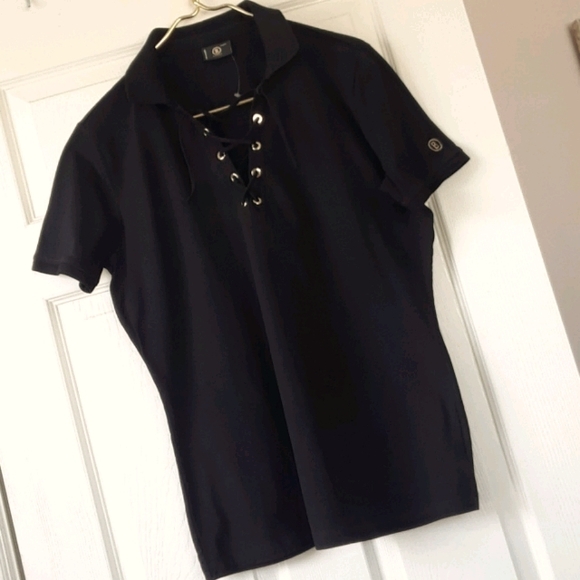 BOGNER..NWOT..CRISTINA LACE UP POLO - Picture 1 of 7